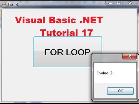 Visual Basic .NET Tutorial 17 - Understanding For Loop in VB.NET