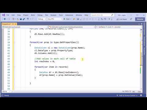 Bulk Insert C Complex Objects Into Sql Server Table Using Sqlbulkcopy Code