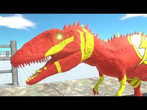 T-rex Flash Carcharodontos Auras Death Run -ARBS/Animal Revolt Battle Simulator