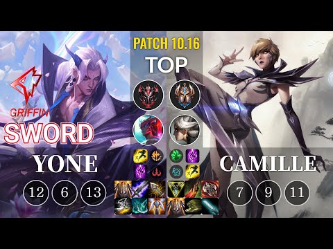 GRF Sword Yone vs Camille Top - KR Patch 10.16