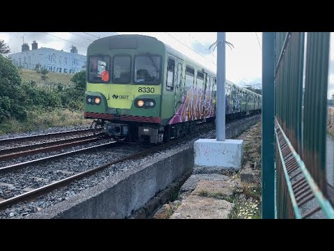 Dart train 8330 arriving into salthill and monkstown!