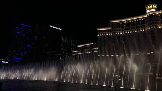 Fountains Of Bellagio - “Tiësto Footprints, Rocky, Red Lights.” (Night) 4K