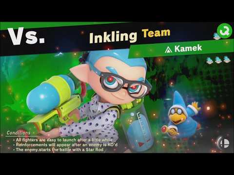 Super Smash Bros Ultimate : vs Inkling Team (Unlocks: Kamek) World of Light - Adventure Mode