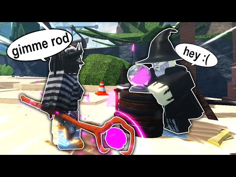 robbing Merlin for his new *BROKEN* Merlin's Staff... 😈 | Fisch