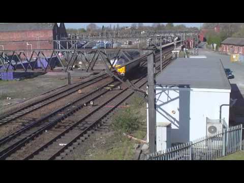 47853 'Rail Express' **EXTREMELY RARE** movement onto Guide Bridge Yard on 1.5.13 - HD