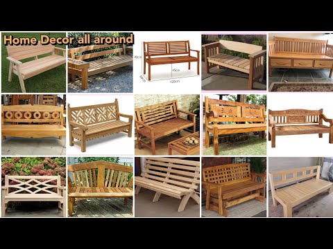 Top 50 Outdoor Wooden Bench designs 2025 | Garden Bench Designs | Wooden Bench Designs