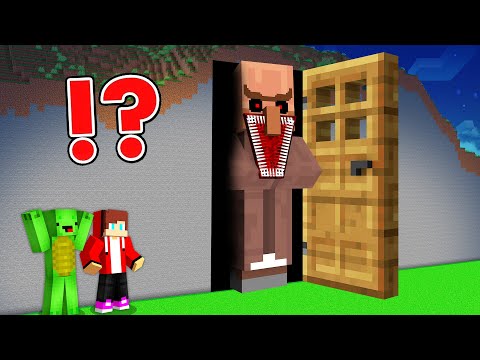SHOCKING! JJ & Mikey Discover Villager's Haunted Door!