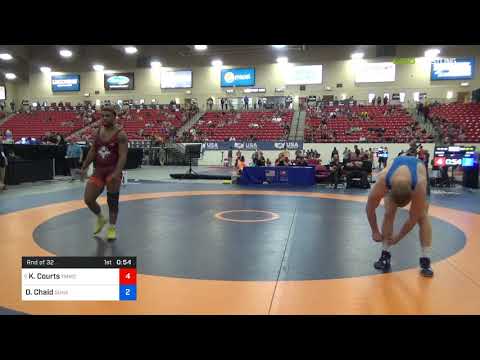 2018 Marine Corps US Open/Senior Men's Freestyle 92 Rnd Of 32 - Kenneth Courts (TMWC) Vs. Daniel C