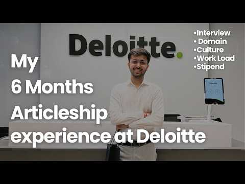 My CA Articleship Experience at Deloitte | 6 Months in Statutory Audit | #big4 #articleship #cafinal