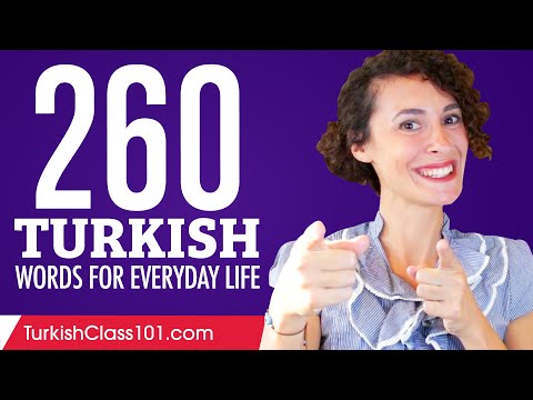 260 Turkish Words for Everyday Life - Basic Vocabulary #13