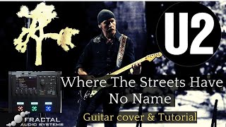 U2 -WHERE THE STREETS HAVE NO NAME- GUITAR COVER &amp; TUTORIAL