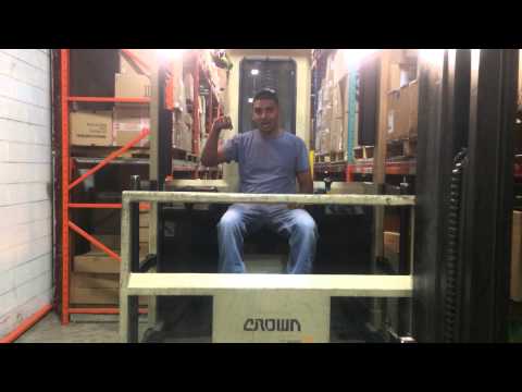 UN-OFFICIAL Forklift training video - How to operate a CROWN Swing Lift Truck TSP