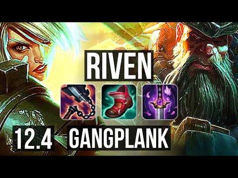RIVEN vs GANGPLANK (TOP) | 9/0/1, 2.5M mastery, 8 solo kills, Legendary | EUW Diamond | 12.4