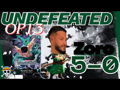 One Piece OP13 Local tournament undefeated 5-0 Green Zoro Deck Profile
