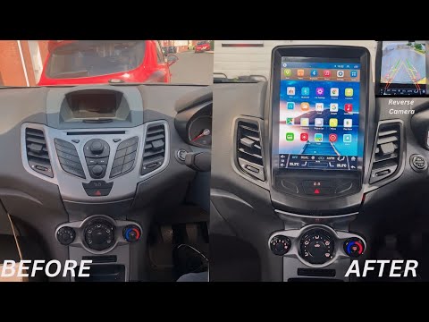 NEW Ford Fiesta 2008-2017 TESLA Sat Nav Apple CarPlay Android Auto Headunit & Reverse Camera Install