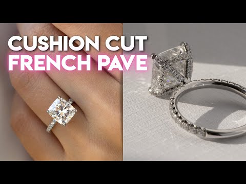 This Is How Every Cushion Diamond Should Sparkle | 2.8ct French Pave 1.90mm Band By Bonnie Jewelry