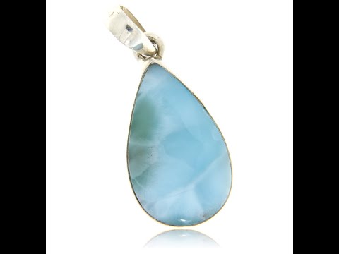 Pandant argint 925 Larimar Natural Para - Delicatete Azurie