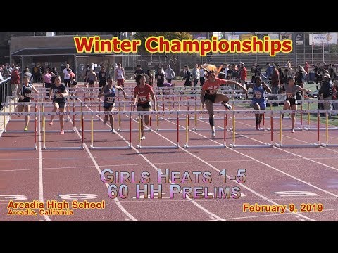 2019 TF - Winter Championships - 60H (Girls PRELIMS, 5 Heats)