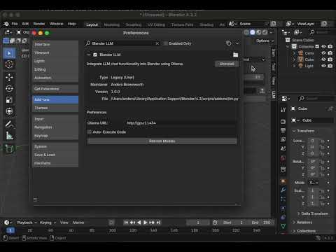 Blender LLM Demo