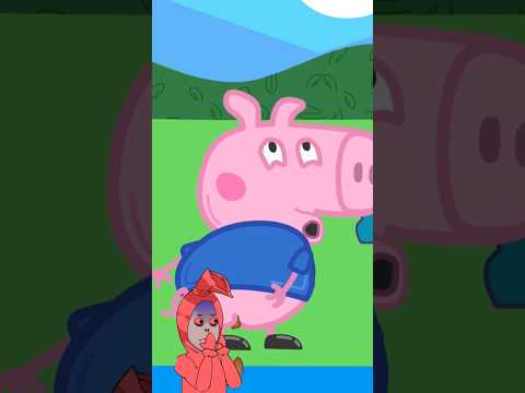 George Pig poop in the river 🤢🤢 #peppapig #cartoon #animation #peppa #funny #shorts #youtube #laugh