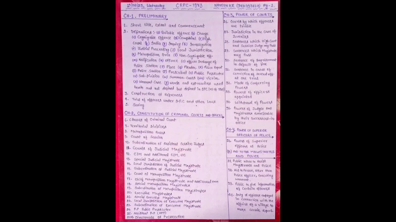 #Crpc 1973 All Sections