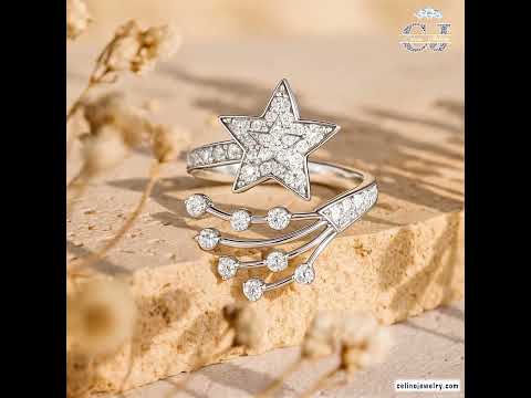 Sterling Silver Moissanite Ring Women product video