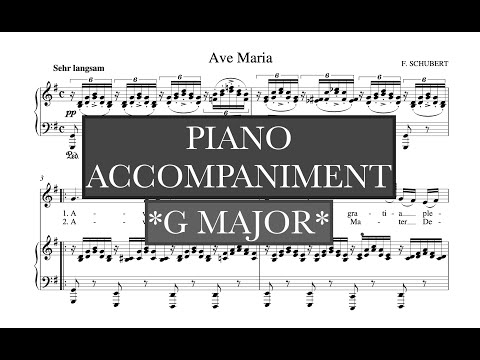 Ave Maria (Schubert) - G Major Piano Accompaniment - Karaoke