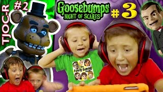 GOOSEBUMPS NIGHT of JUMP SCARES Part 3 w/ FNAF TJOC Reborn Part 2 (FGTEEV Mike & Chase)