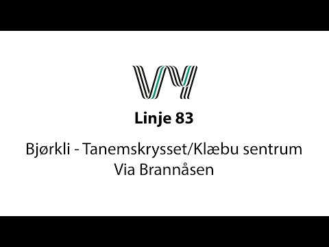 Linje 83 Bjørkli - Brannåsen - Tanemskrysset/Klæbu sentrum