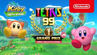 Nintendo TETRIS 99 × Kirby y la tierra olvidada – ¡Un Grand Prix transmórfico! anuncio