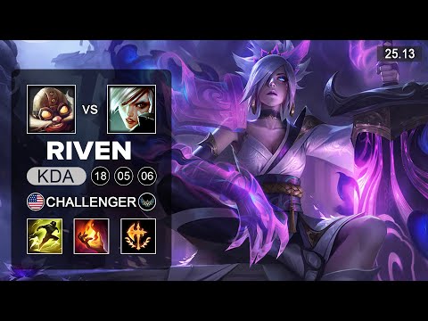 Riven vs Corki Top - NA Challenger - Patch 25.13 Season 15