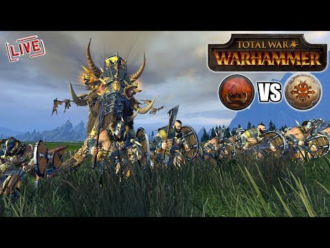 Total War: Warhammer Live Cast #11 -  (1v1) Greenskins vs Norsca - Grimgor iz Da Boss
