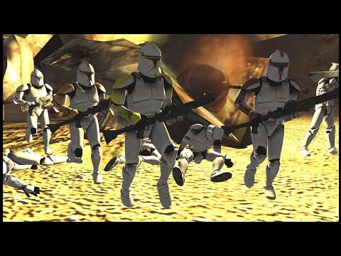 The Clone Army Lands into a War Zone! - Men of War: Star Wars Mod Battle Simulator