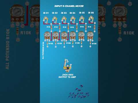 6 Channel Audio Mixer 🎚️ | DIY Input Mixer with Potentiometer