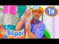 Blippi Visits An Indoor Playground 1 HOUR BEST OF BLIPPI Blippi Toys Educational Video For Kids