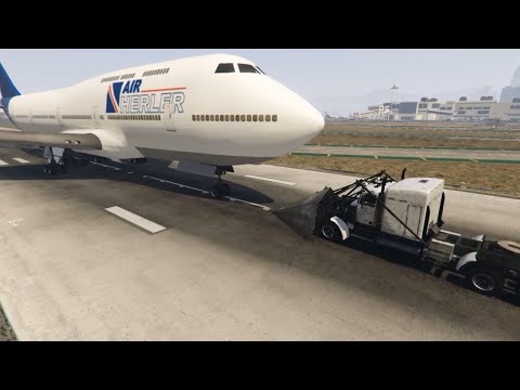 Can a Phantom Wedge stop an Airplane from landing ? - GTA V (Experiment)
