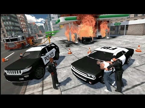 Miami Police Crime Simulator 2023-shoot public and police 🚓/drive police car || Android Gameplay