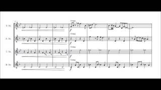 The James Bond theme for saxophone quartet