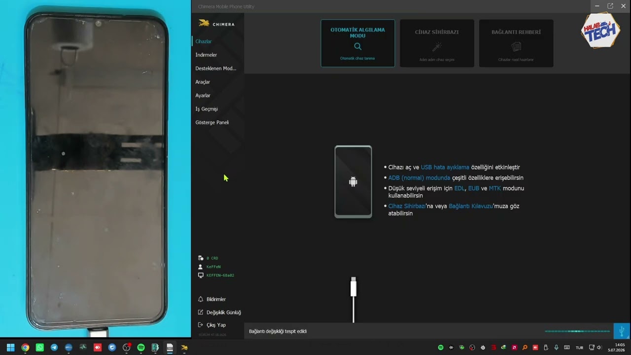 اصلاح الايمي الأساسي الأول والثاني لجهاز Redmi 10 5G  عن طريق Chimera Tool