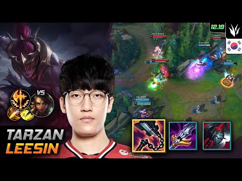 Tarzan Jungle Lee Sin Build Goredrinker Conqueror - Tarzan Lee Sin Match Highlight - LOL KR 12.19