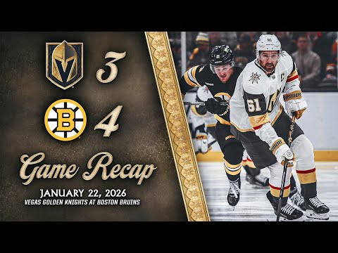 HIGHLIGHTS | Boston Bruins 4, Vegas Golden Knights 3 | Jan. 22, 2026