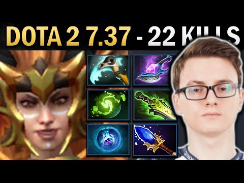 Lina Gameplay Miracle with 22 Kills and Arcane - Dota 2 7.38
