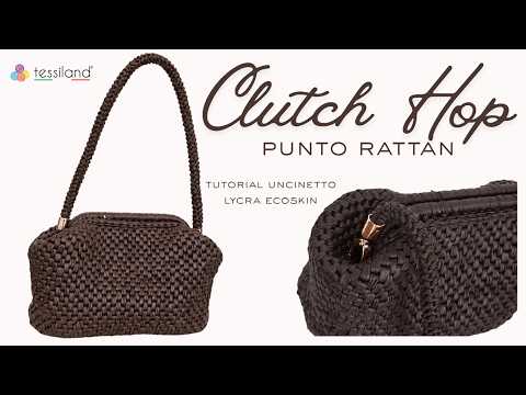 Tutorial clutch a ganchillo punto ratán Clutch Hop Tessiland