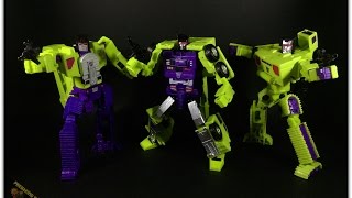Transformers Takara Unite Warriors Devastator Scavenger Hook Bonecrusher spanish review ESPAÑOL
