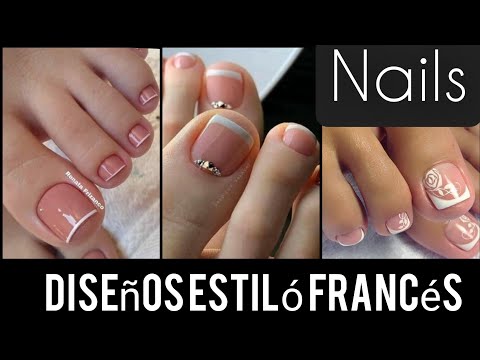 DISEÑOS DE UÑAS PARA PIES FRANCÉS 2021|NAILS FRENCHS ❤️ 2022 #nailsfrenchs
