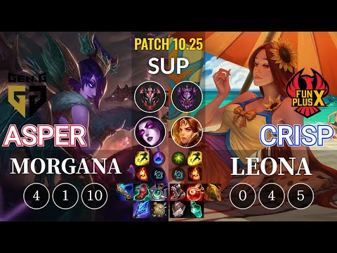 GEN Asper Morgana vs FPX Crisp Leona Sup - KR Patch 10.25