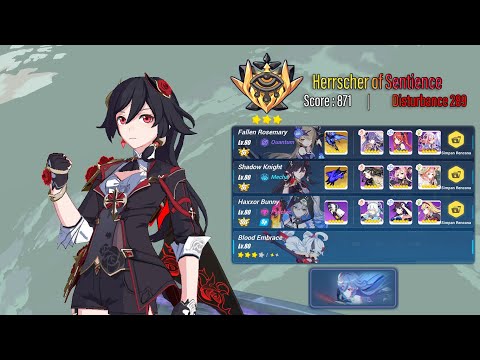 Honkai Impact 3 | EX-Abyss Agony 3 289'D | Score 871 | Sentience | SS1 SK / SS FR / SSS HB