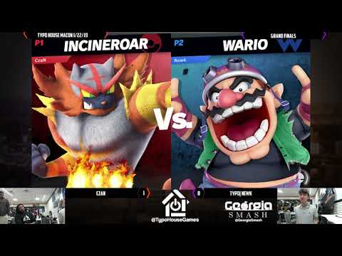 Smash Ultimate Tournament 1/22/19 - CzaN(L)(Incineroar) Vs Typo| Newk(W)(Wario) - Grand Finals