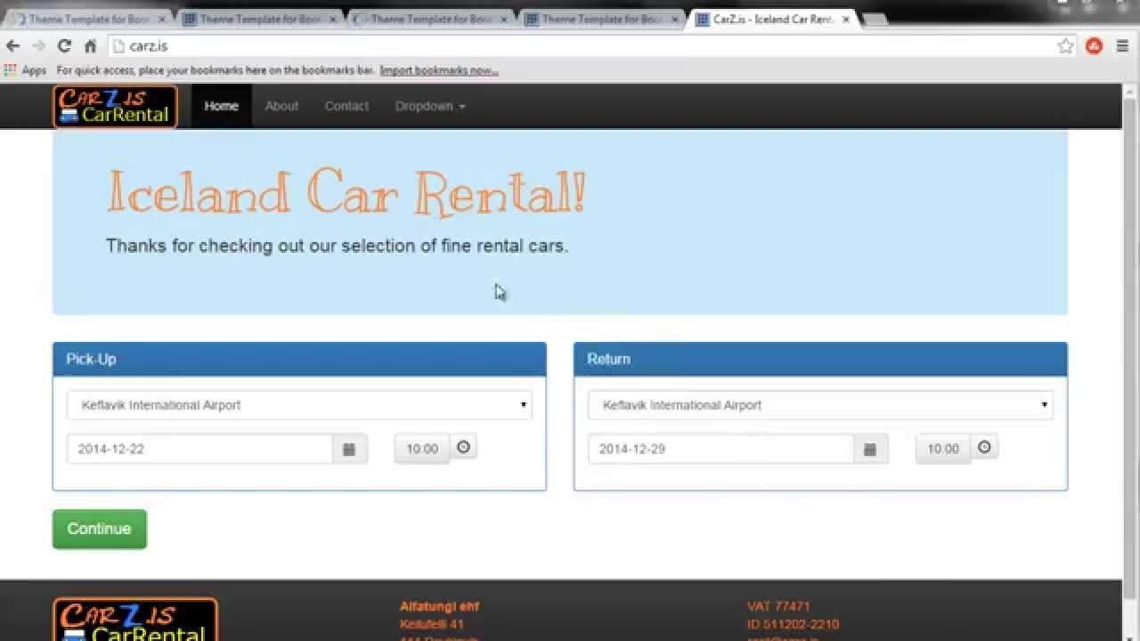 Responsive Web Design Case Study - CarZ.is: The Cheerful Car Rental!