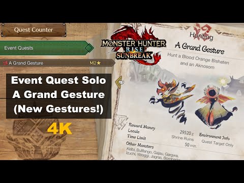 MHR Sunbreak Event Quest Solo - A Grand Gesture